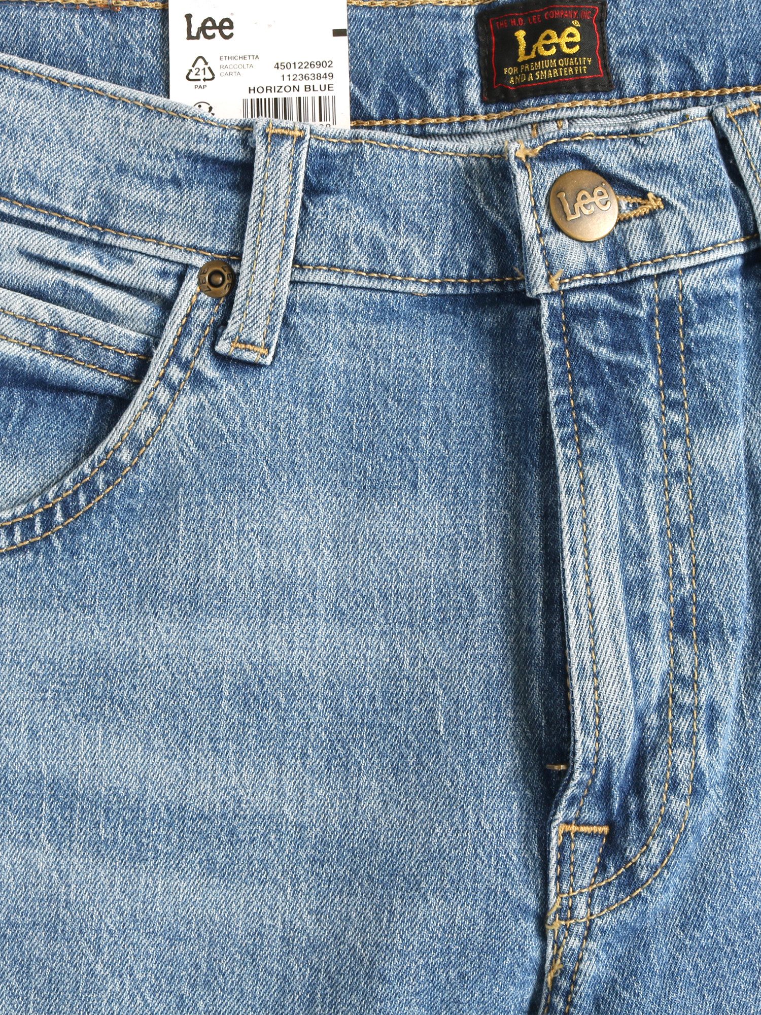 Lee® Straight-Jeans Regular Fit - BROOKLYN HORIZON BLUE mittlerer Stretch, weiche Haptik