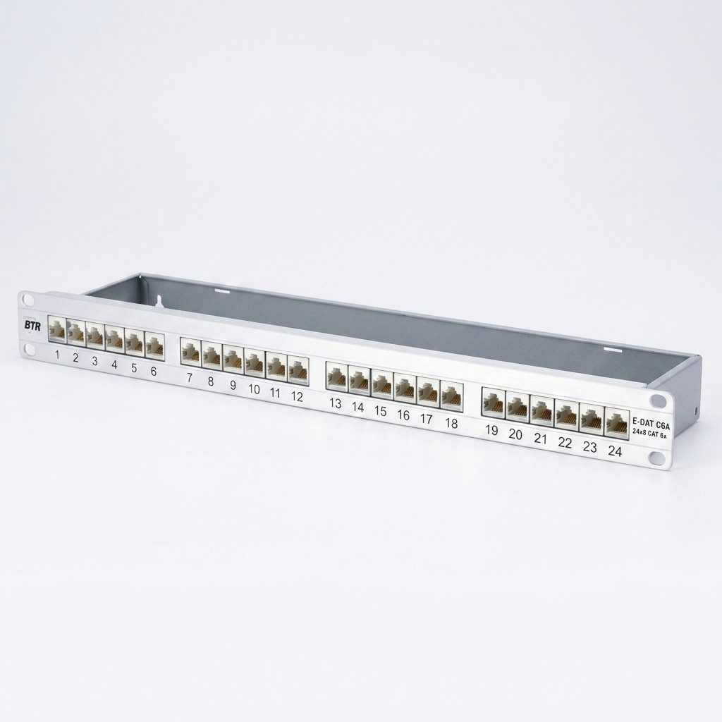 Metz Connect METZ CONNECT E-DAT Cat.6A 24 Port 1 HE LSA Netzwerk-Patch-Panel
