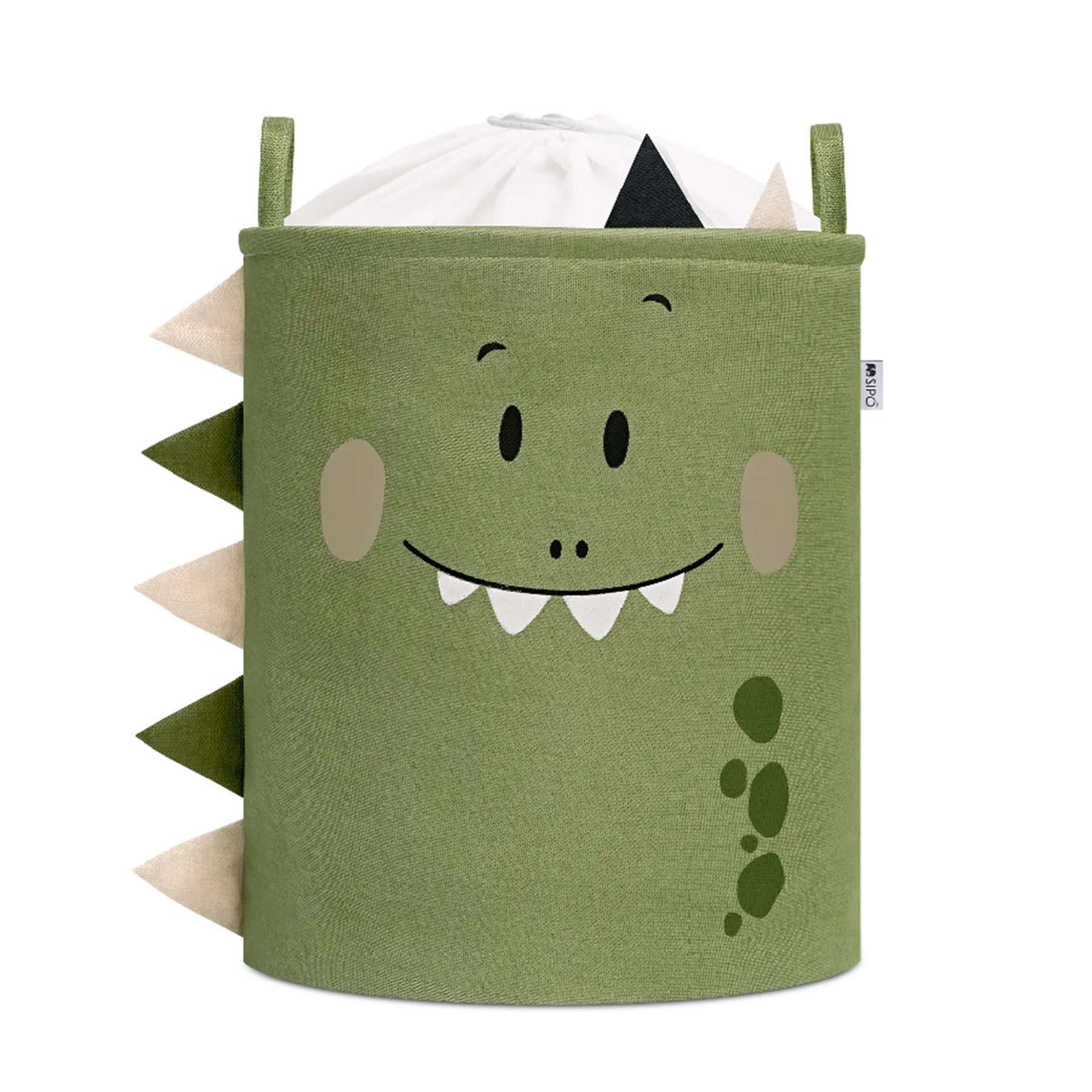 Sipo Aufbewahrungskorb (1 Stück), XXL Spielzeugkorb mit Dino-Motiv, 63 L Kapazität für Kinderzimmer