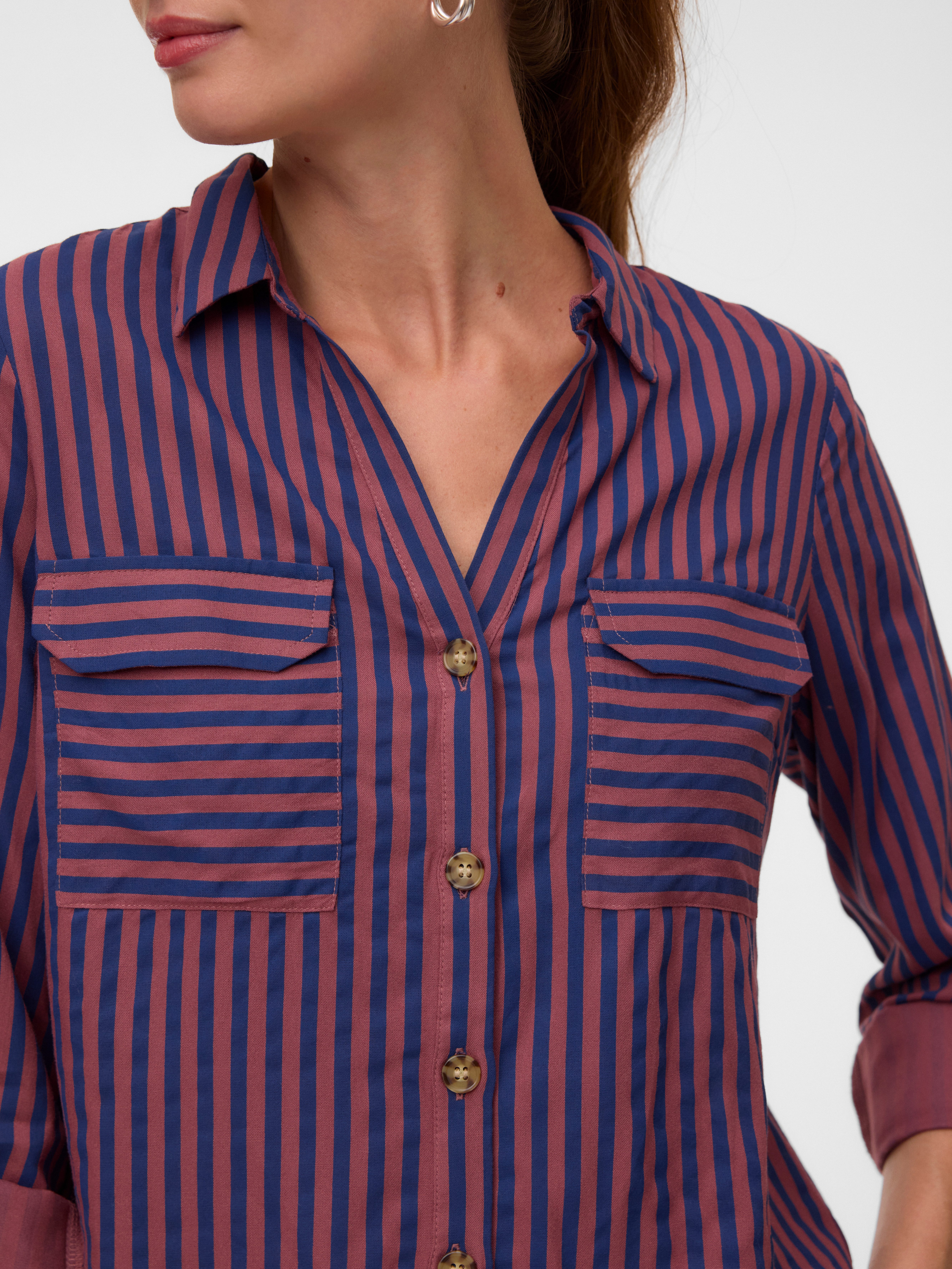 Vero Moda Hemdbluse VMBUMPY L/S SHIRT NEW WVN GA NOOS Viskose, regular fit – Bild 3 von 5