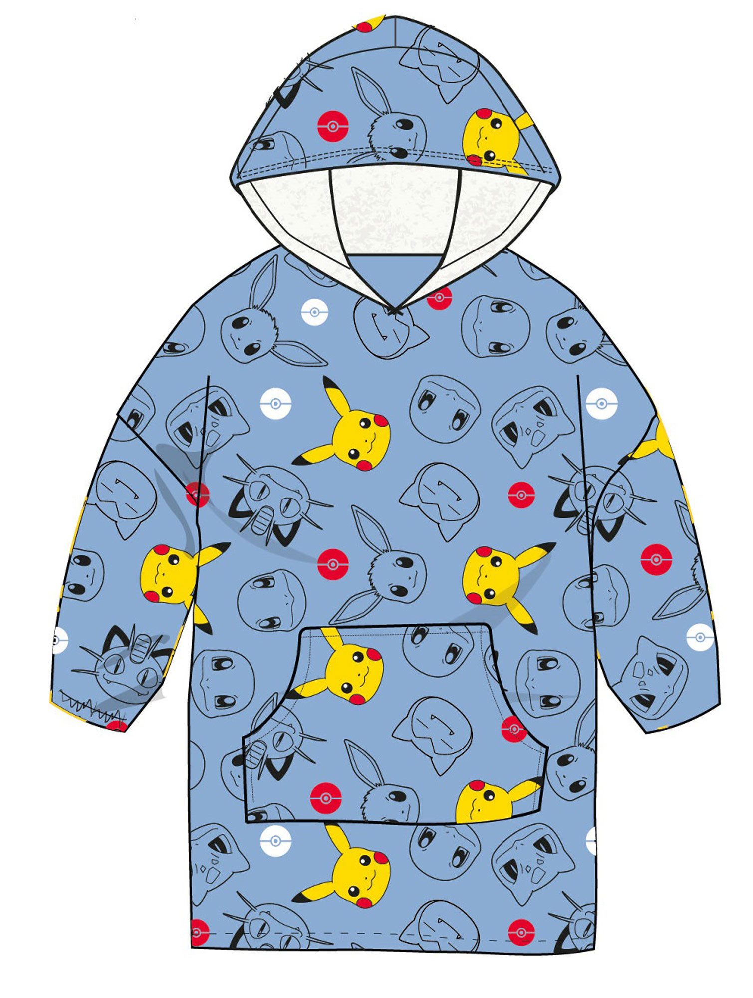 Pokemon Badeponcho Für Kinder (6-9 Jahre) – Kapuzen-Handtuch Mit Pikachu Motiv, Weich, Für Strand & Pool