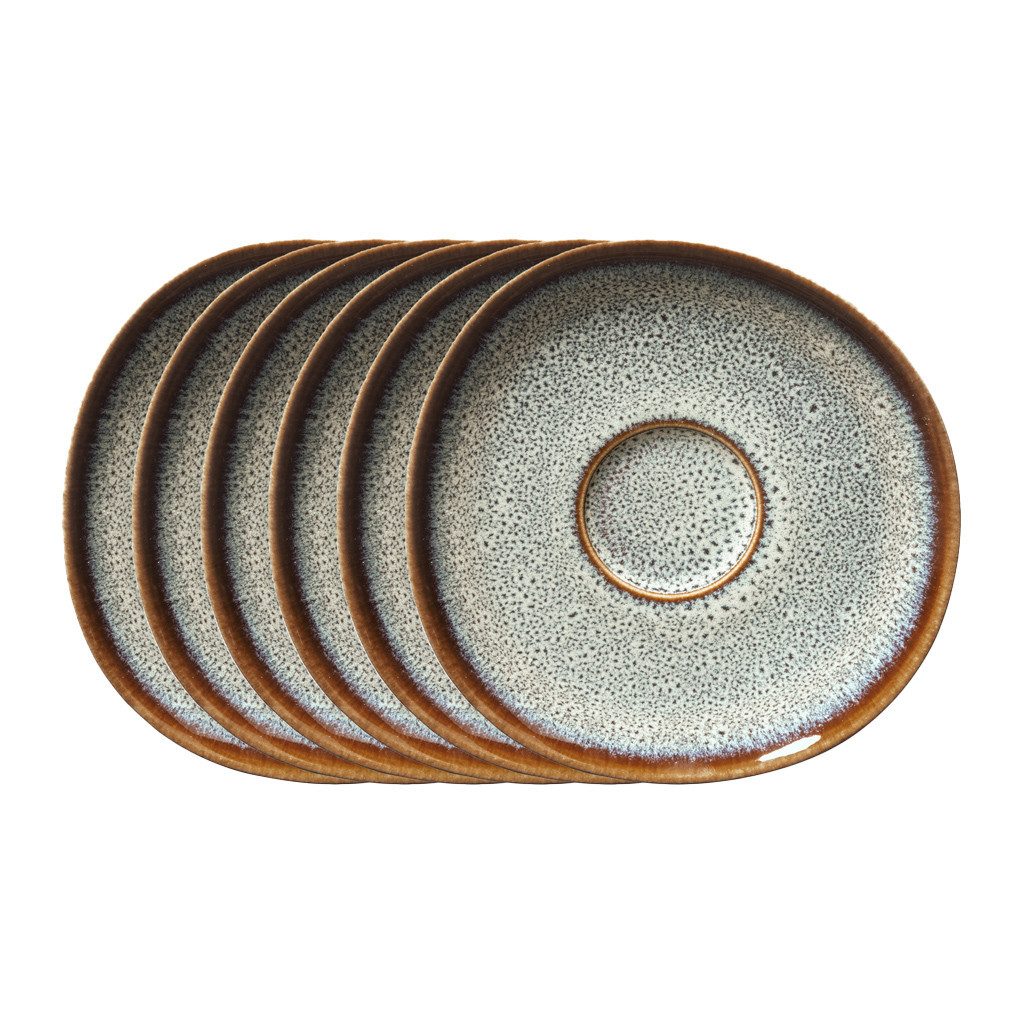 like. by Villeroy & Boch Untertasse Lave Untertasse, (6 St), Steingut, 6 Stck, mikrow.- & spülm.sicher