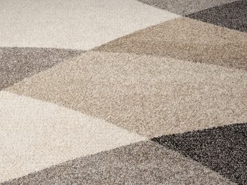 Teppich Pearl Moderner Dichter Kurzflor Teppich, the carpet, Rechteck, Höhe: 11 mm, Wohnzimmer, Schlafzimmer, Konturenschnitt