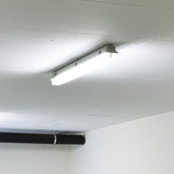 V-TAC LED Deckenleuchte, LED-Leuchtmittel fest verbaut, Kaltweiß, Wannenleuchte Feuchtraumlampe LED Hallenlampe Kellerleuchte L150 cm