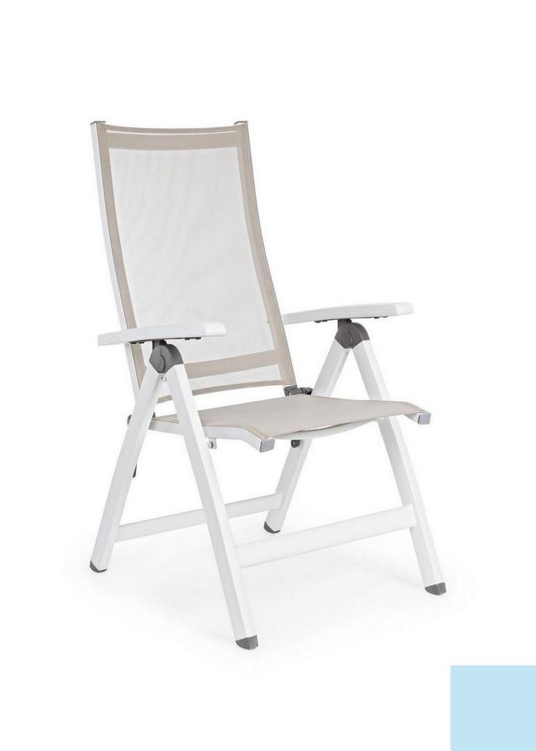 Gartenstuhl Cruise Klappsessel 59 x 71 x 113 cm Aluminium Weiß