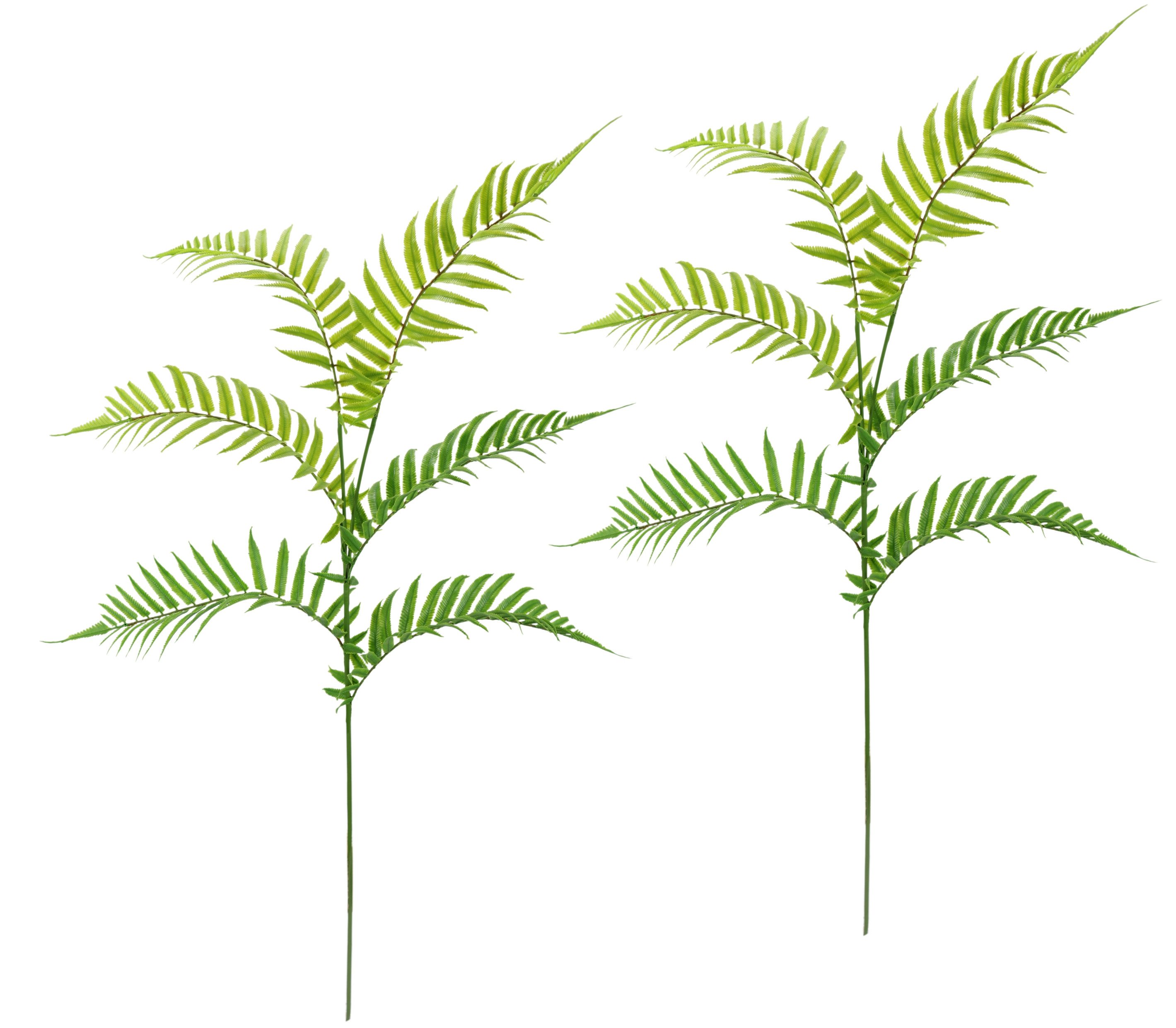 Kunstzweig Künstlicher Palmzweig, I.GE.A., Höhe 98 cm, Deko Palmblatt Kunstpflanze Kunstpalme Wohnzimmer Büro Hochzeit