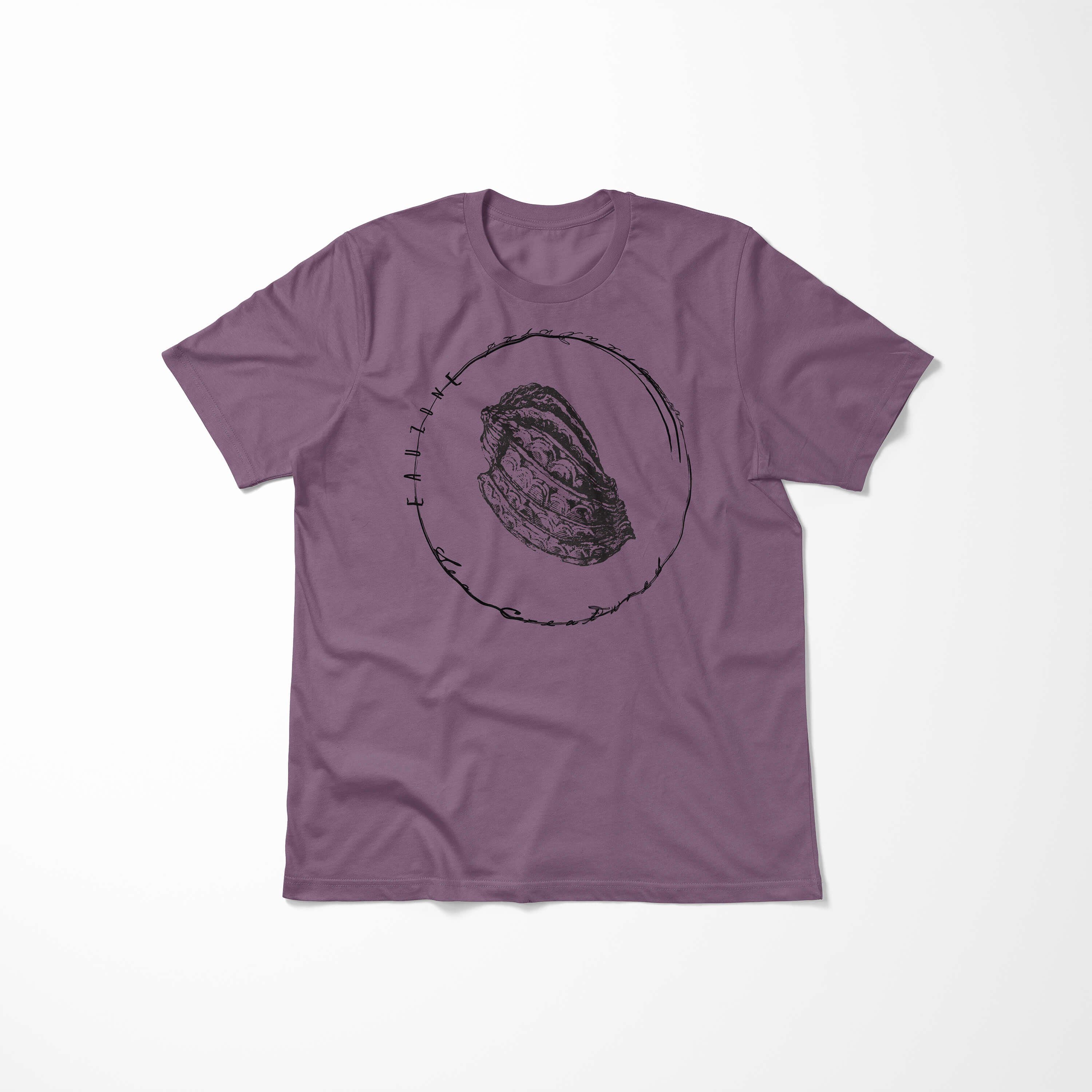 Serie: sportlicher 072 und Struktur feine Creatures, Sea T-Shirt Sea / - Art Shiraz Sinus Schnitt Fische Tiefsee T-Shirt