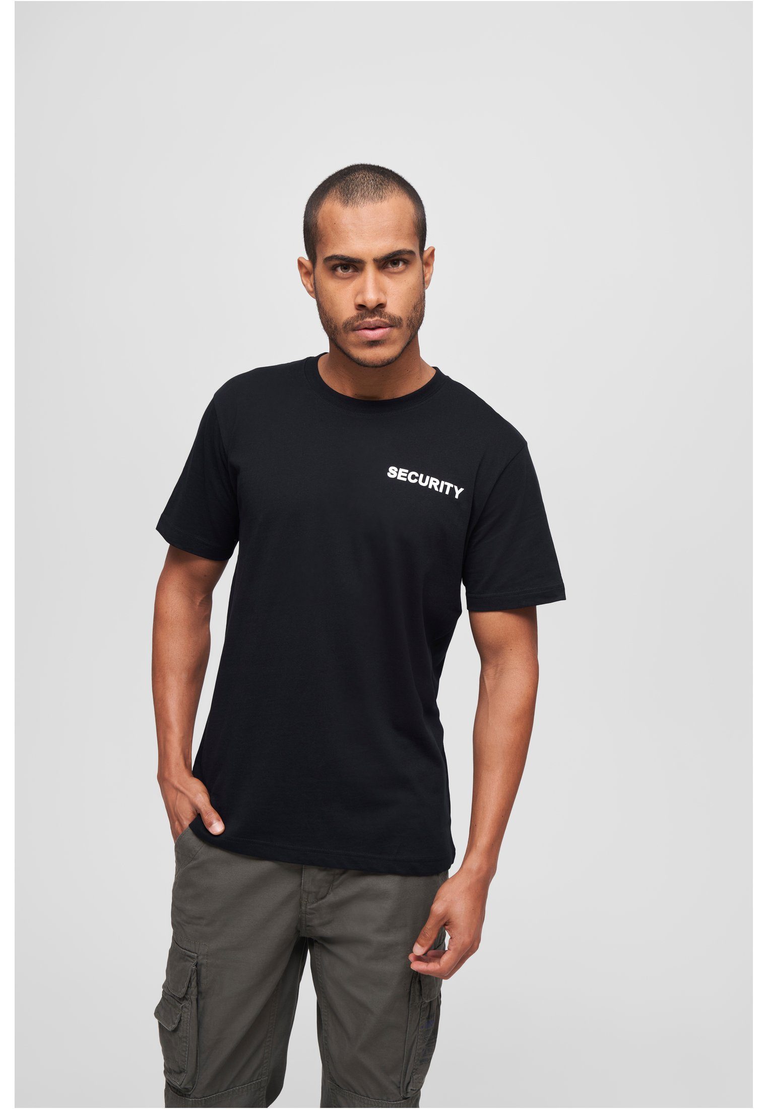 besonderer Brandit Kurzarmshirt angenehmer aus T-Shirt Baumwollmischung Security Herren T-Shirt (1-tlg), Stylisches