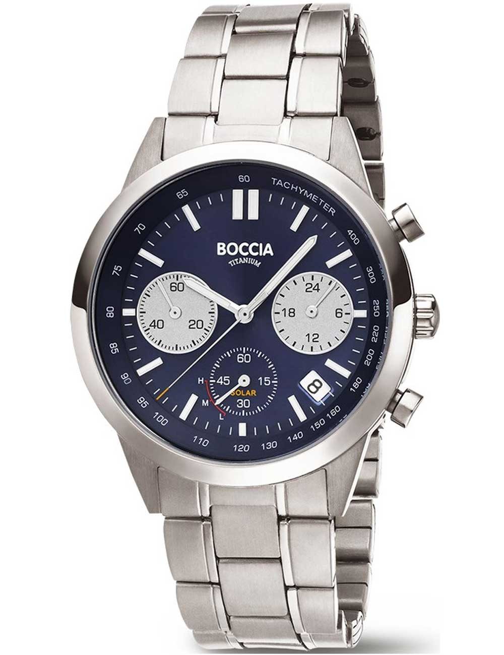 Boccia Quarzuhr Boccia 3737-02 Herrenuhr Titanium Chronograph 41mm 5ATM Boccia 3737-02 Herrenuhr Titanium Chronograph 41mm 5ATM