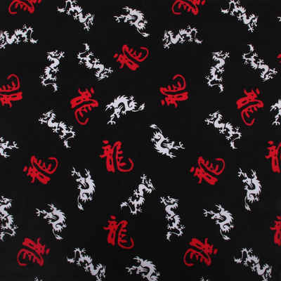 Goodman Design Bandana »Kopftuch Halstuch Design: Asiatische Zeichen Farbe: schwarz«, 100% Baumwolle