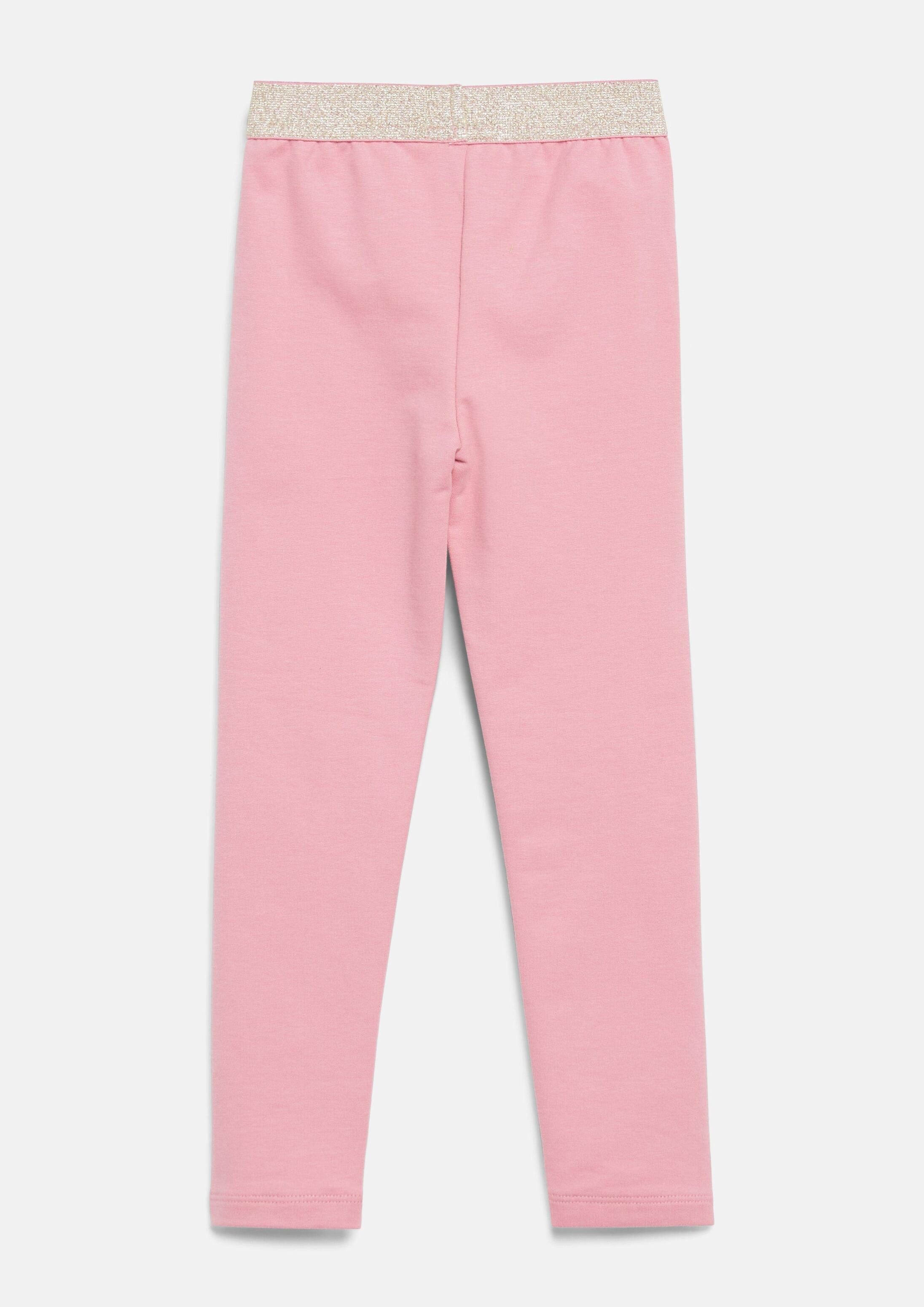 s.Oliver Leggings Leggings Sweat-Leggings mit Glitzerbund – Bild 2 von 4
