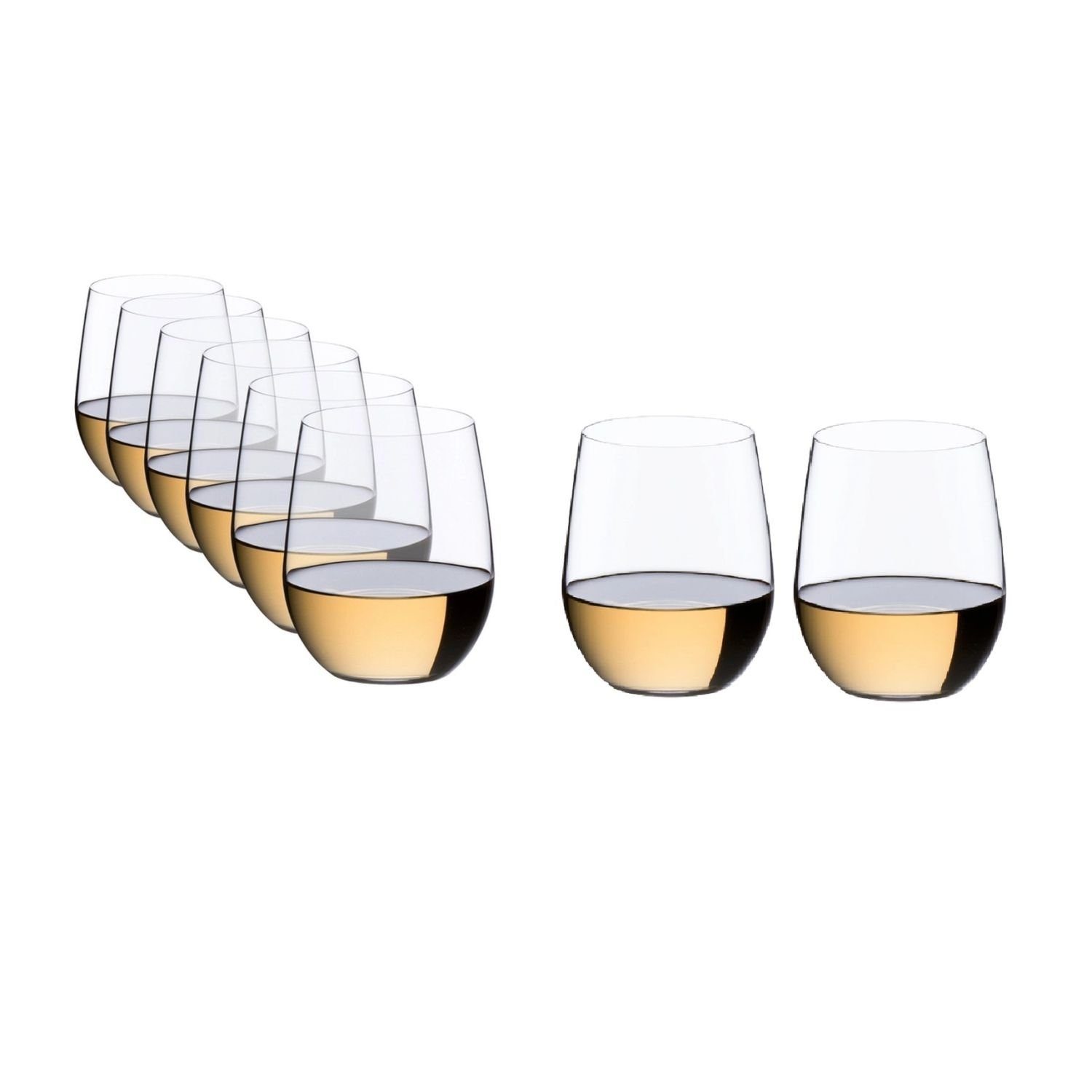RIEDEL THE WINE GLASS COMPANY Weinglas O Viognier Chardonnay 8er Set, Kristallglas
