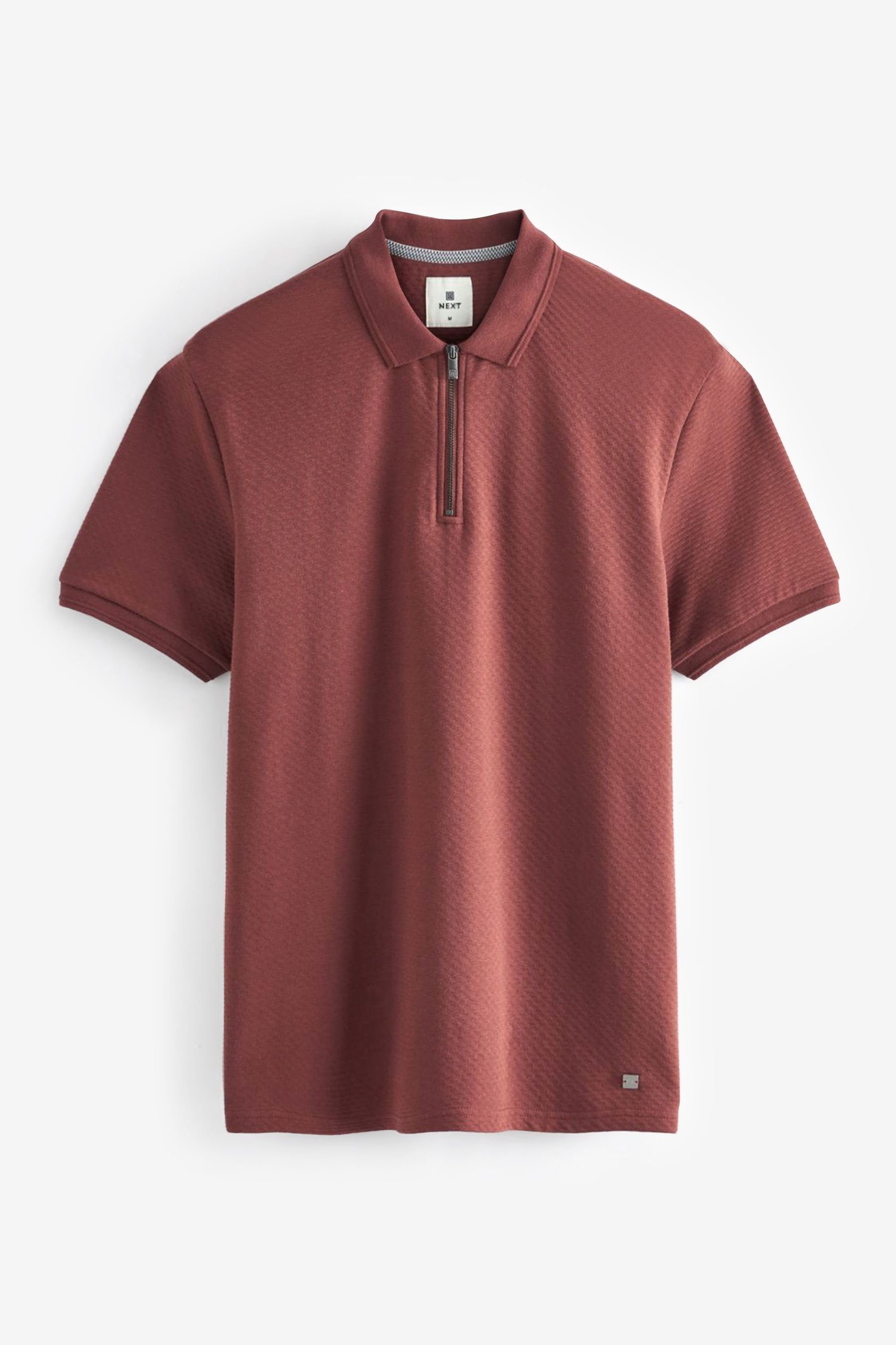 Next Poloshirt Strukturiertes Polo-Shirt (1-tlg) Brown