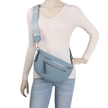 EAAKIE Gürteltasche Bauchtasche Umhängetasche Crossbody-Bag Hüfttasche Kunstleder Italy-De, als Schultertasche, CrossOver, Umhängetasche tragbar