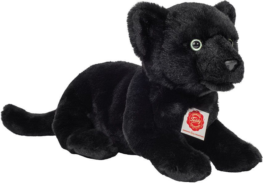 Teddy Hermann® Kuscheltier Panther Baby liegend 30 cm, zum Teil aus recyceltem Material