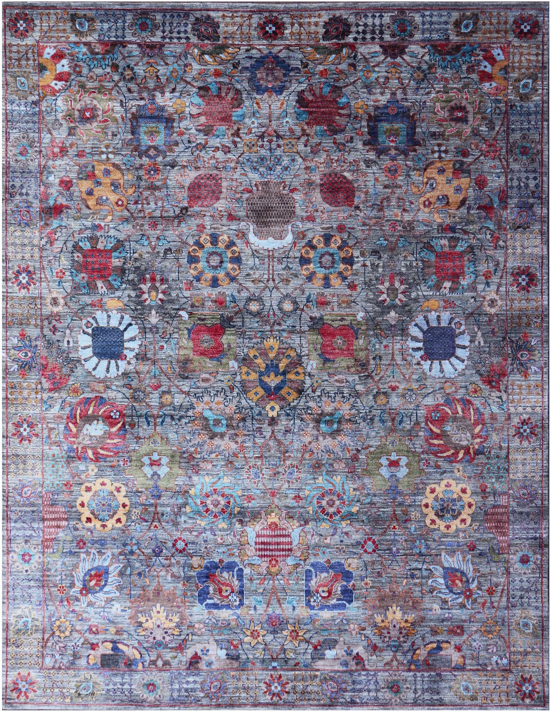 Nain Trading Designteppich Sadraa 243x306 Handgeknüpfter Moderner Orientteppich / Designteppich, rechteckig, Höhe: 12 mm