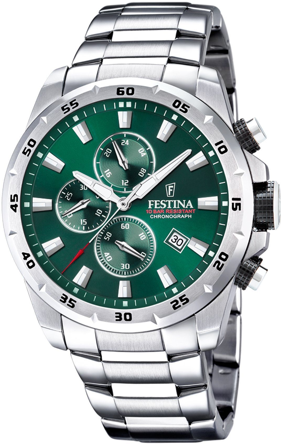 Festina Chronograph F20463/3 – Herren-Armbanduhr, grünes Zifferblatt, Edels günstig online kaufen
