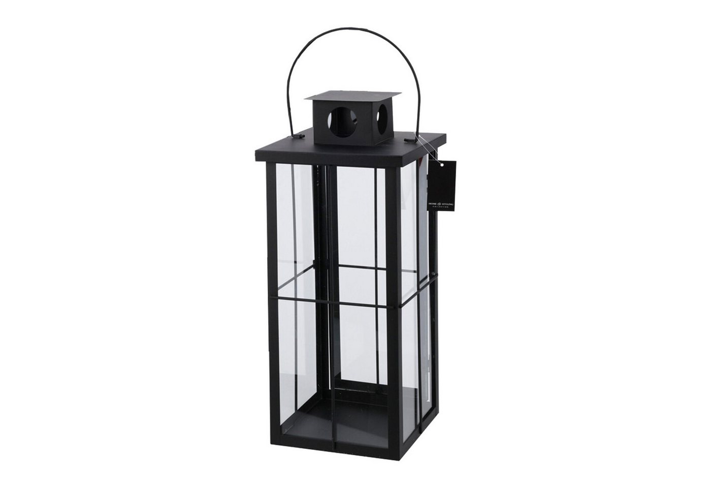 Mojawo Laterne Stalllaterne Metall Laternen Schwarz Gartenlaterne Windlicht B20xH45cm