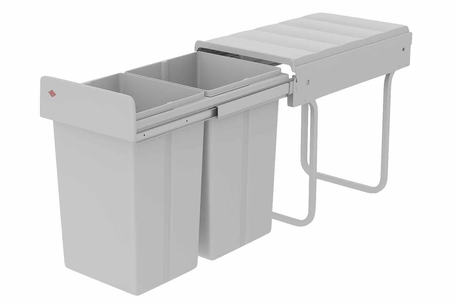 WESCO Einbaumülleimer WESCO® Traditionline Double-Boy® 410 X/300-2, alugrau / anthrazit