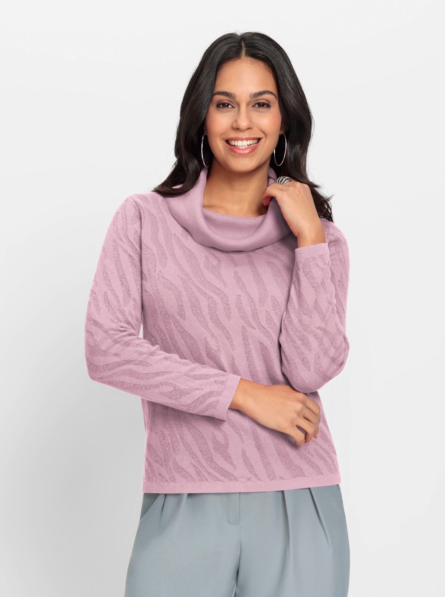 Witt Strickpullover Pullover Langarm Feinstrick, Jacquard
