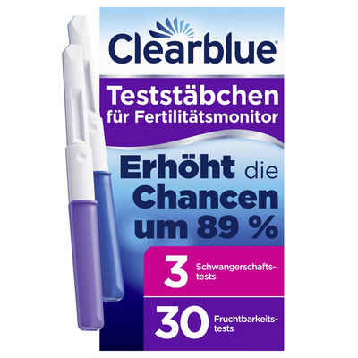 Clearblue Ovulationstest Fertilitätsmonitor Teststäbchen - 30St. + 3 Schwangerschaftstests
