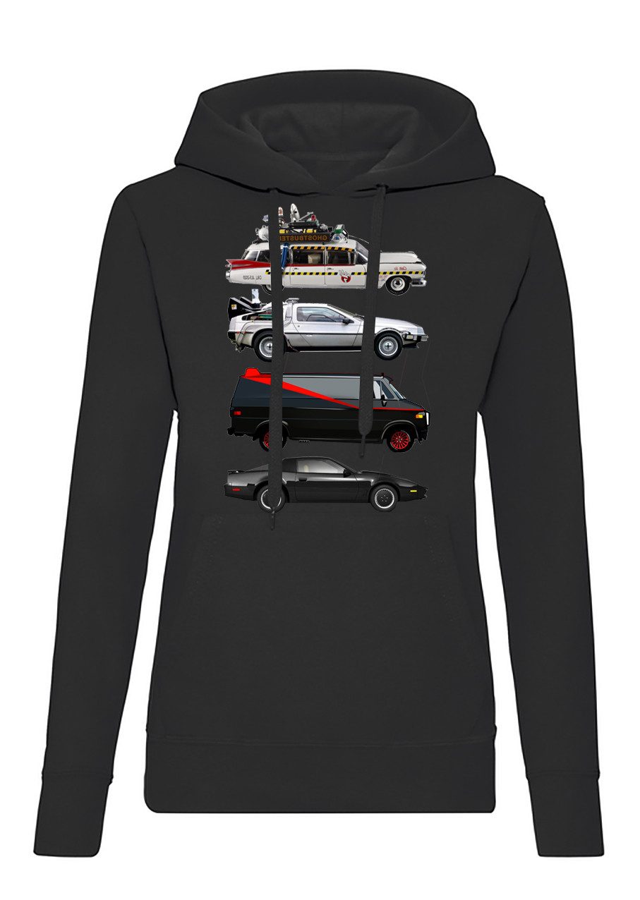 Blondie & Brownie Hoodie Film Autos Damen Hoodie Print Filmautos Motiv Kapuze Freizeitlook (Einzelartikel) FilmAutos Damen Freizeit Hoodie Print