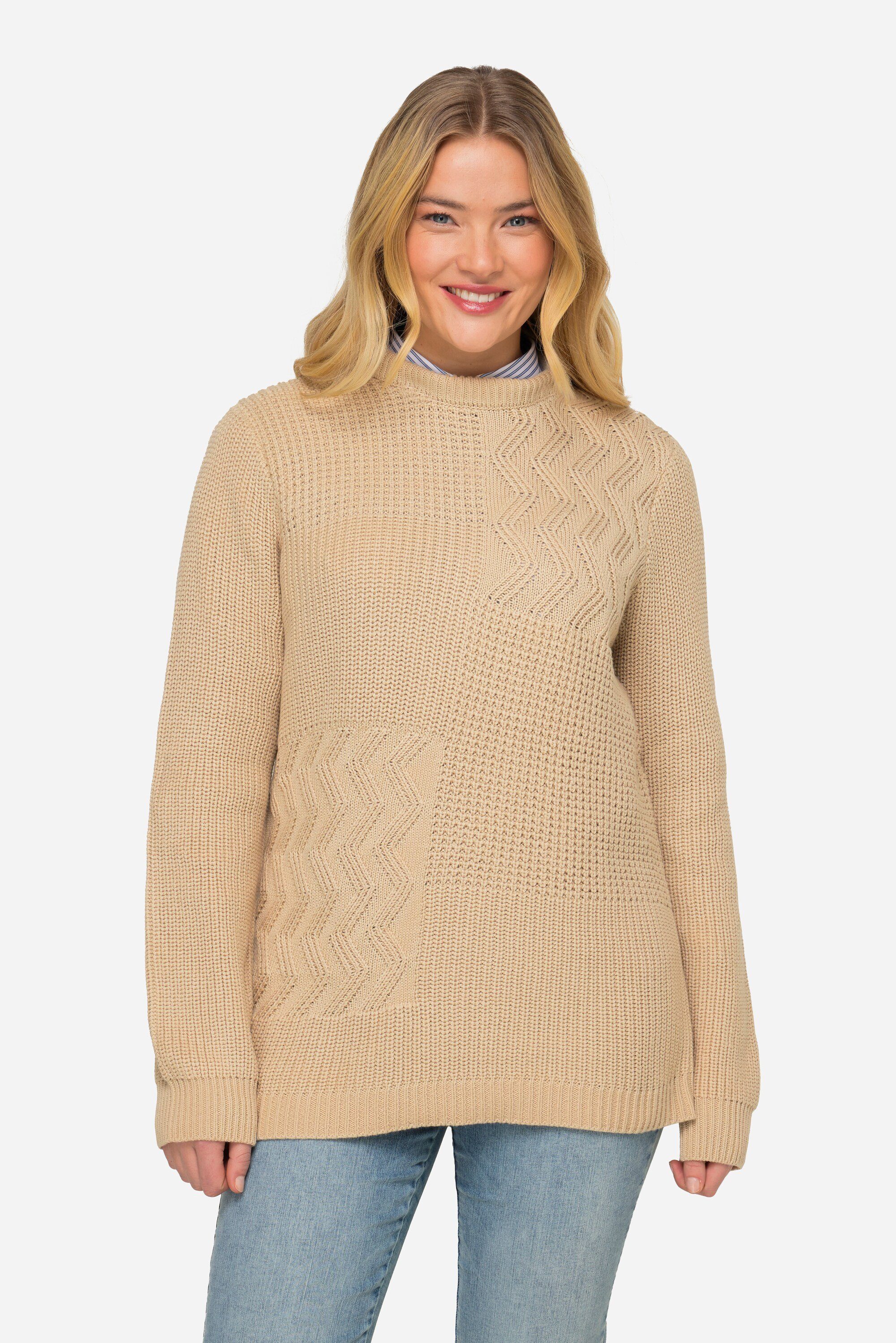Strickpullover Pullover Patch-Look