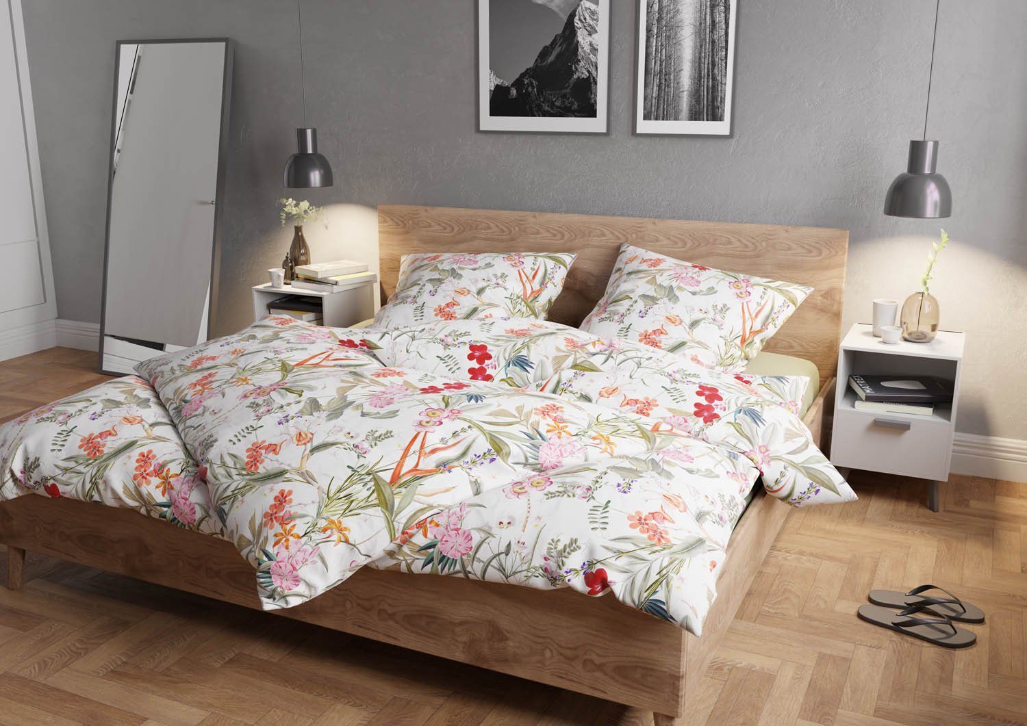 BETTWAESCHE-MIT-STIL Bettwäsche Mako Satin Bettwäsche Tropical günstig online kaufen