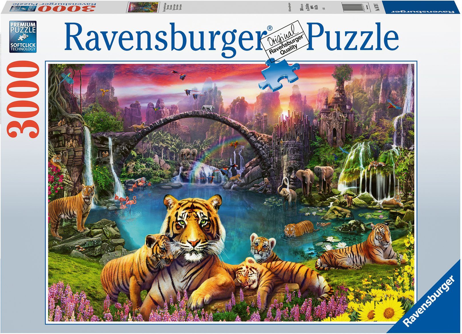 Ravensburger Puzzle Tiger in paradiesischer Lagune, 3000 Puzzleteile, Made in Germany, FSC® - schützt Wald - weltweit