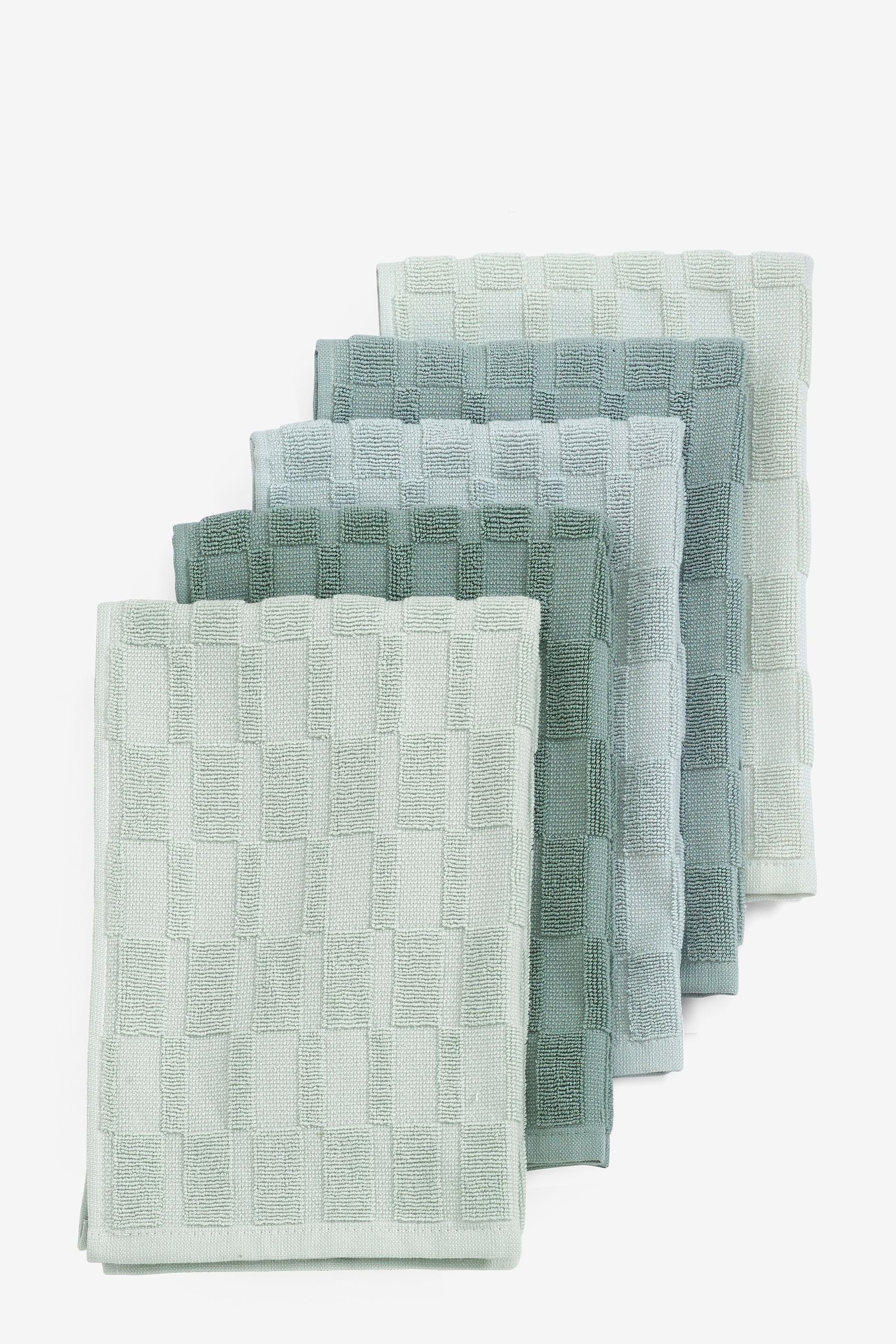 Next Geschirrtuch 5er-Set Frottee-Geschirrtücher aus 100 % Baumwolle, (5-tl günstig online kaufen