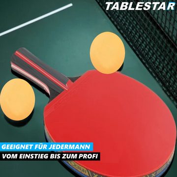 MAVURA Tischtennisschläger TABLESTAR Tischtennis Schläger Profi Set Tischtennisschläger, Tischtennis 2 Schläger mit 2 Bällen Set Ping Pong