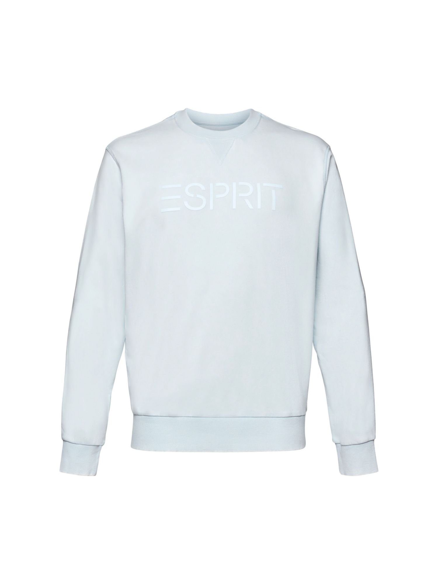 Esprit Sweatshirt Rundhals-Sweatshirt mit Logoprint (1-tlg) PASTEL BLUE