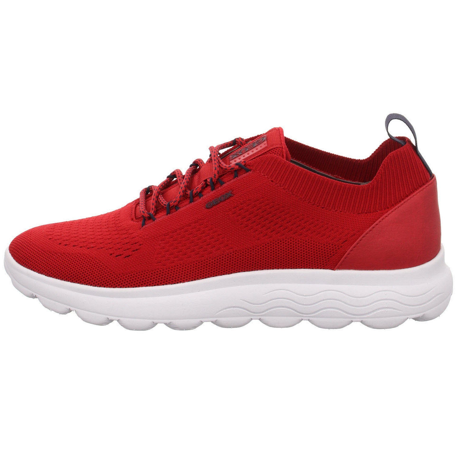 Schuhe RED Sherica Herren Geox Sneaker Sneaker Leder-/Textilkombination Schnürschuh