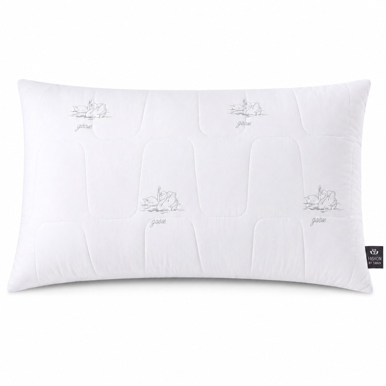 SEI Design Kopfkissen Kopfkissen Kissen Schlafkissen SWAN 80x80, Füllung: 100% Mikrofaser Polyester, Bezug: Mikrofaser, Seitenschläfer, Bauchschläfer, Rückenschläfer, 2-er SET, Alternative zu Daunen