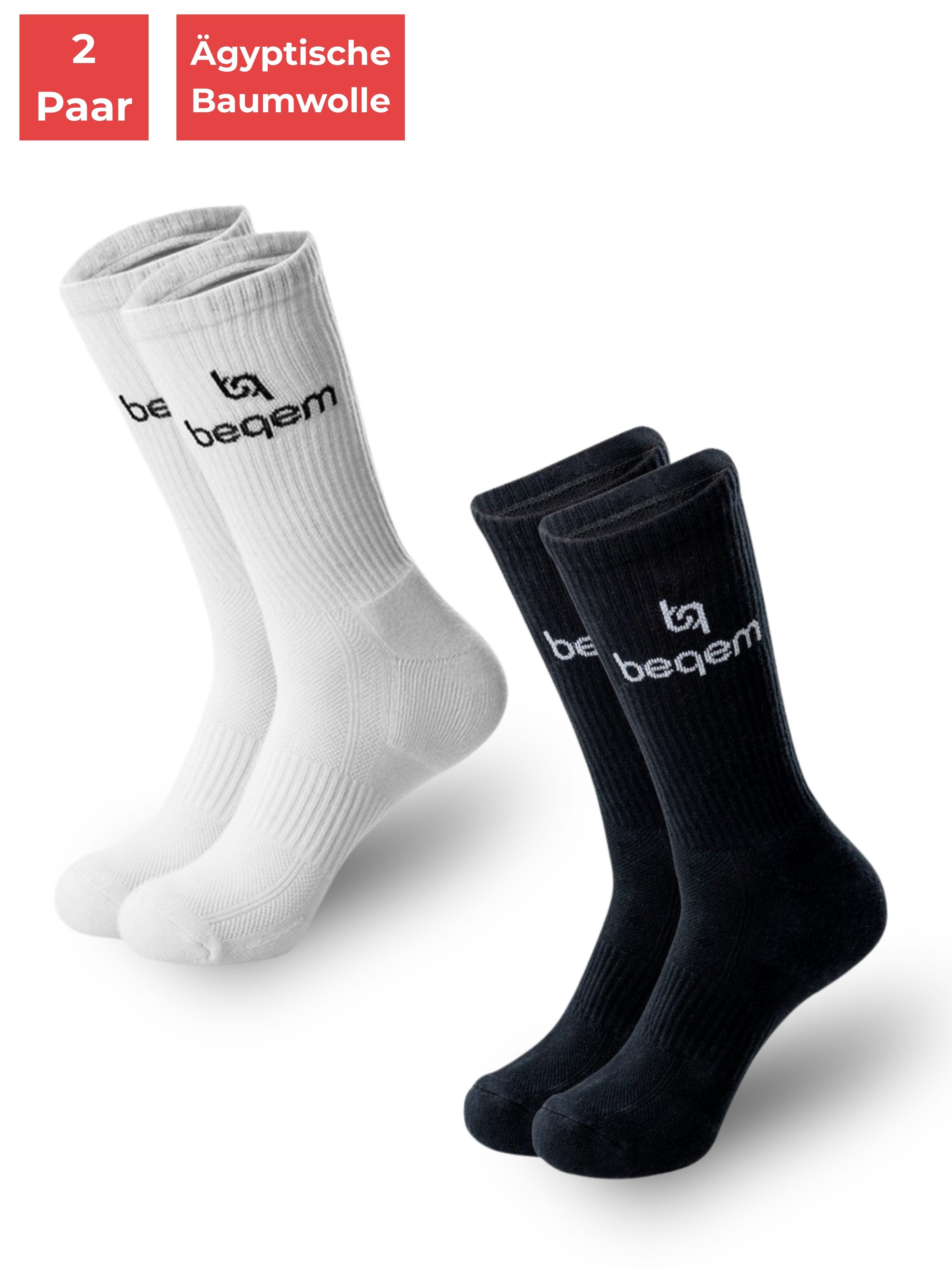 beqem Sportsocken Tennissocken ägyptische Baumwolle OEKO-TEX