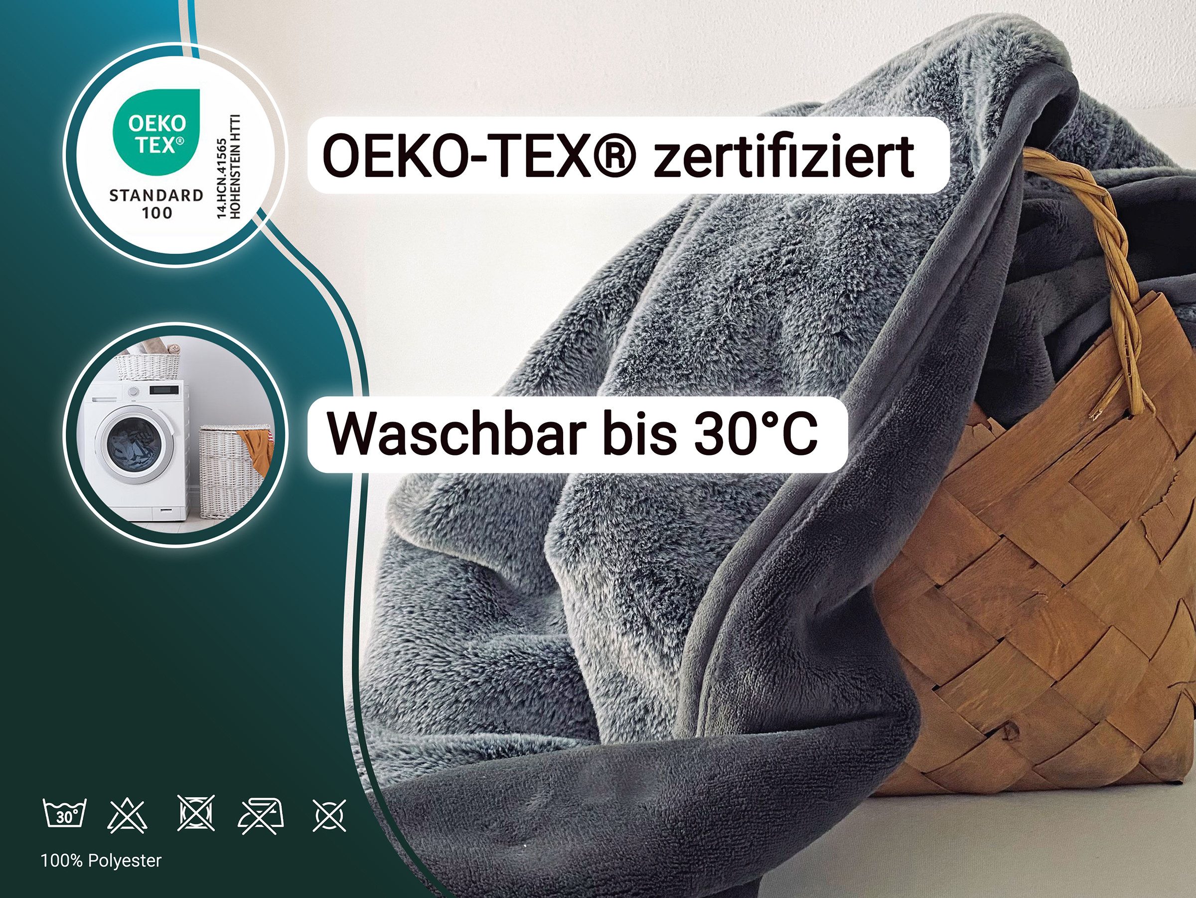 Wohndecke, ZOLLNER, 150 x 200 cm, 100% Polyester, vom Hotelwäschespezialist günstig online kaufen