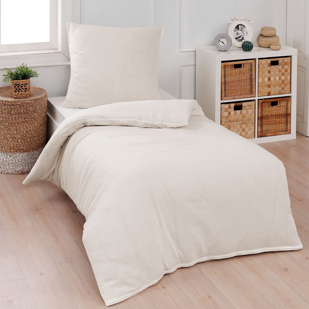 TRAUMSCHLAF Bettwäsche Musselin Uni, Musselin, 2 teilig, luftig, leichte Un günstig online kaufen