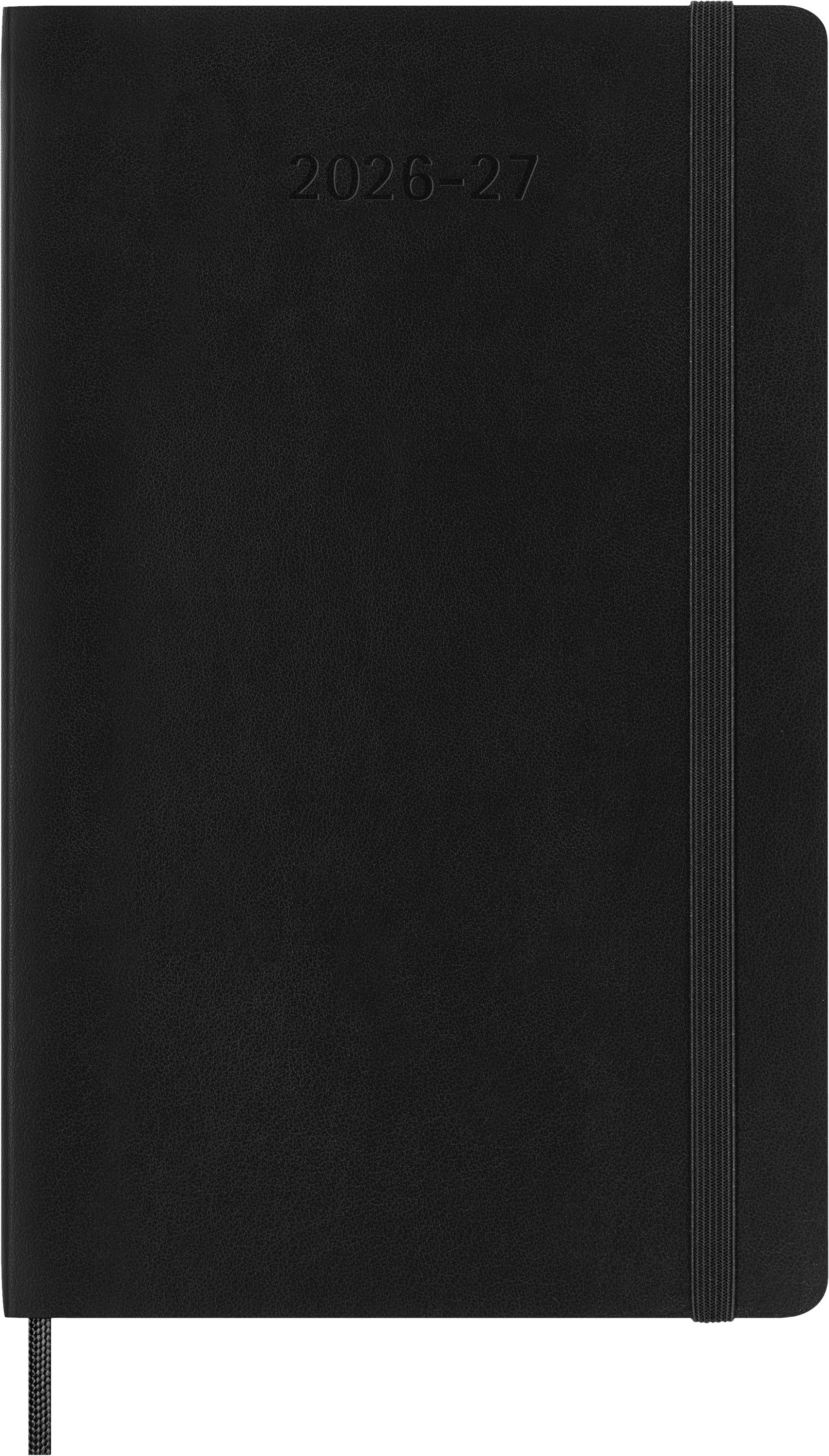 MOLESKINE Buchkalender, MOLESKINE 18 MONATE WOCHEN NOTIZKALENDER 26/27 - WEICH- L/A5 - SCHWARZ