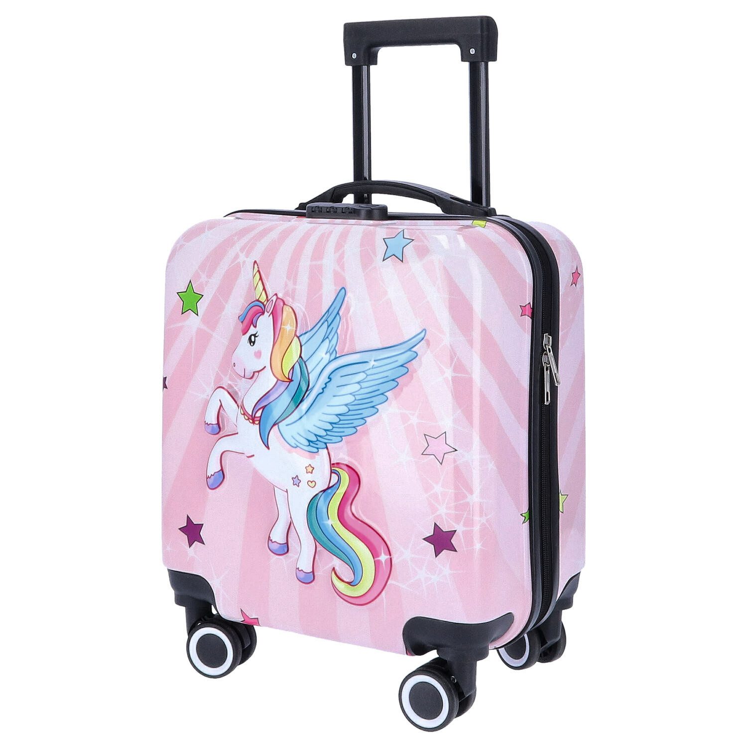 TheTrueC Чемоданы TheTrueC Kindertrolley 4 Rollen Einhorn Rosa