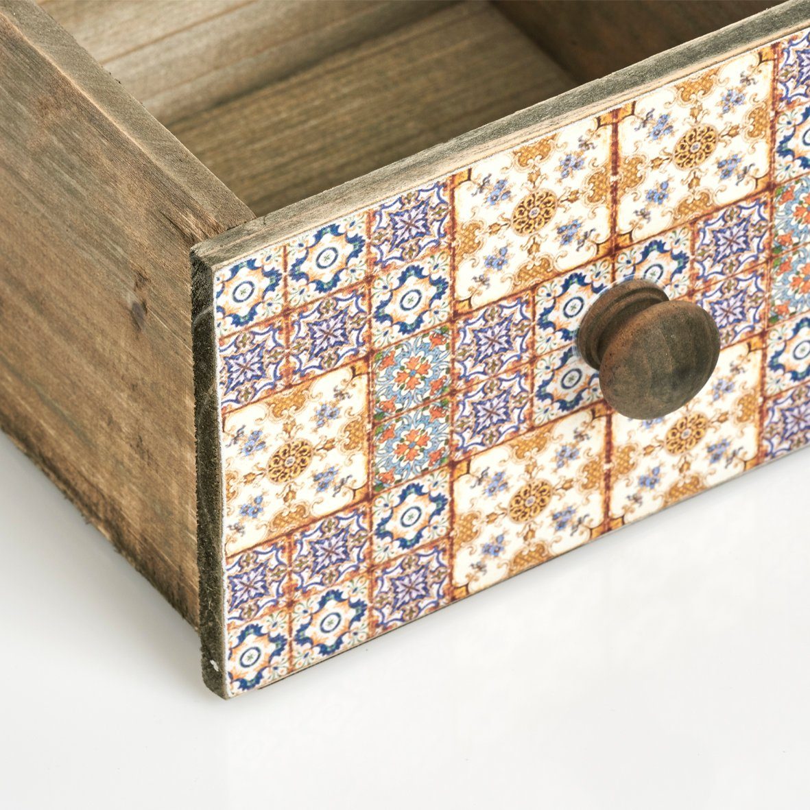 Zeller Present Aufbewahrungskorb "Mosaik, Schubladenbox Holz