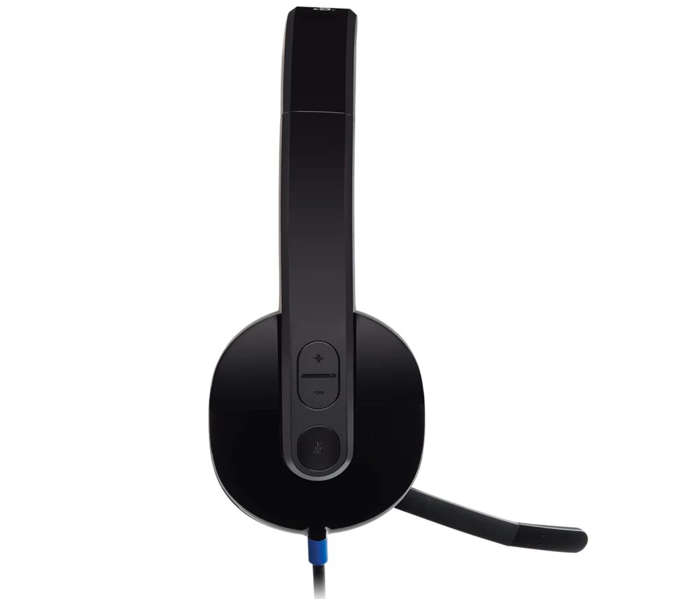Logitech H540 mit Mikrofon und Rauschunterdrückung über USB-Anschluss Stereo-Headset