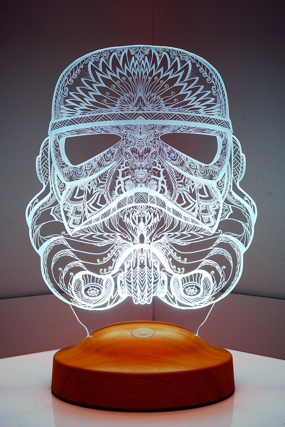 Geschenkelampe LED Nachttischlampe Star Farben für Leuchte Star integriert, Fanartikel, 7 Wars 3D Nachtlicht Geschenkartikel, Lichtschwert, Geschenk Wars Weihnachtsgeschenk Jungen, fest Stormtrooper