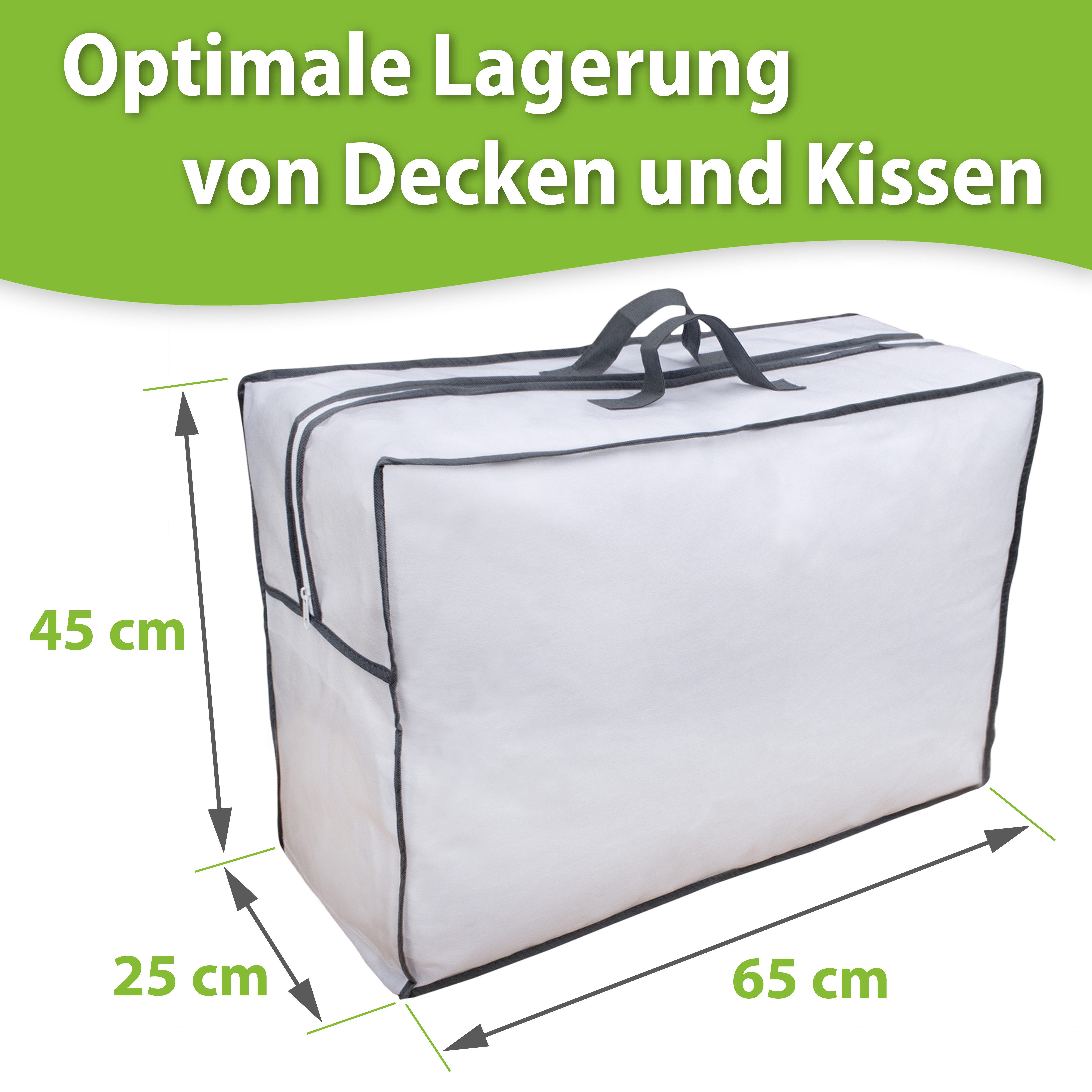 franknatur Aufbewahrungstasche (2-tlg), leichte robuste Tasche, Vliesmaterial, mit Sichtfenster – Bild 2 von 5