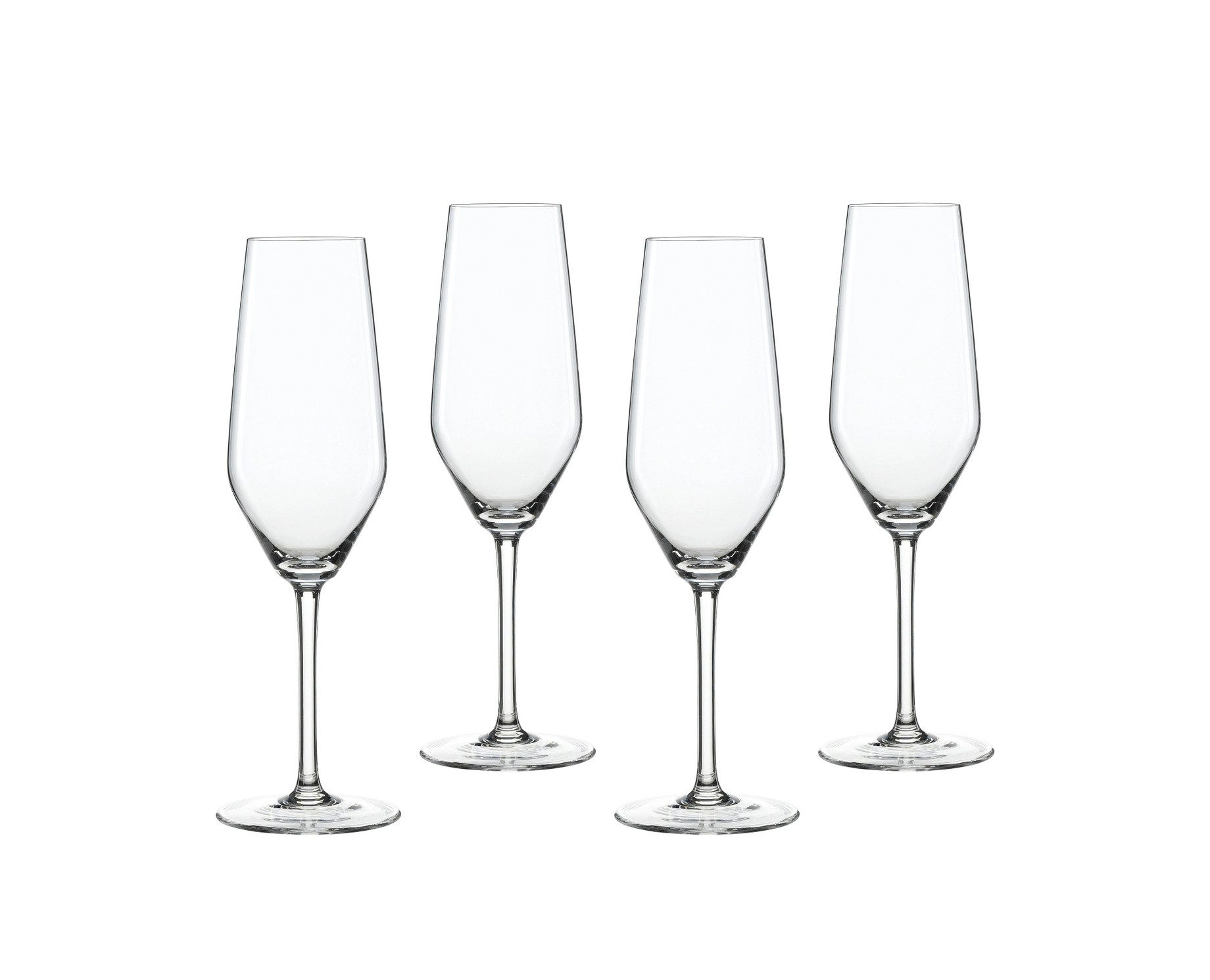 SPIEGELAU Champagnerglas Spiegelau Style Champagnerflöte 4er Set, Kristallglas