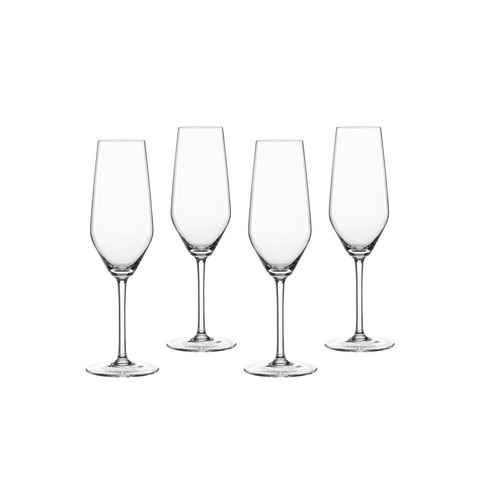 SPIEGELAU Champagnerglas Spiegelau Style Champagnerflöte 4er Set, Kristallglas