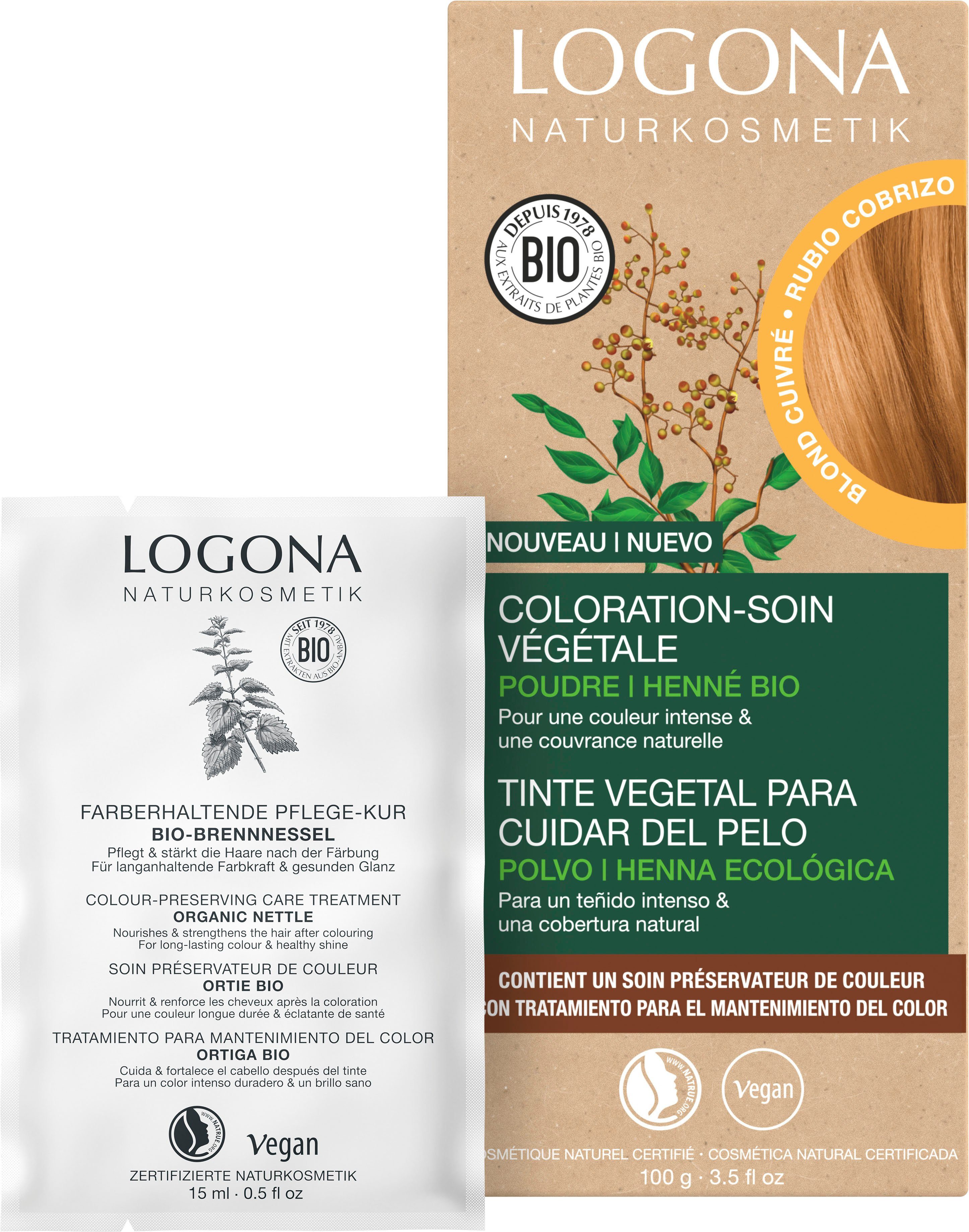 LOGONA Haarfarbe Pflanzen-Haarfarbe Kupferblond 02 Pulver