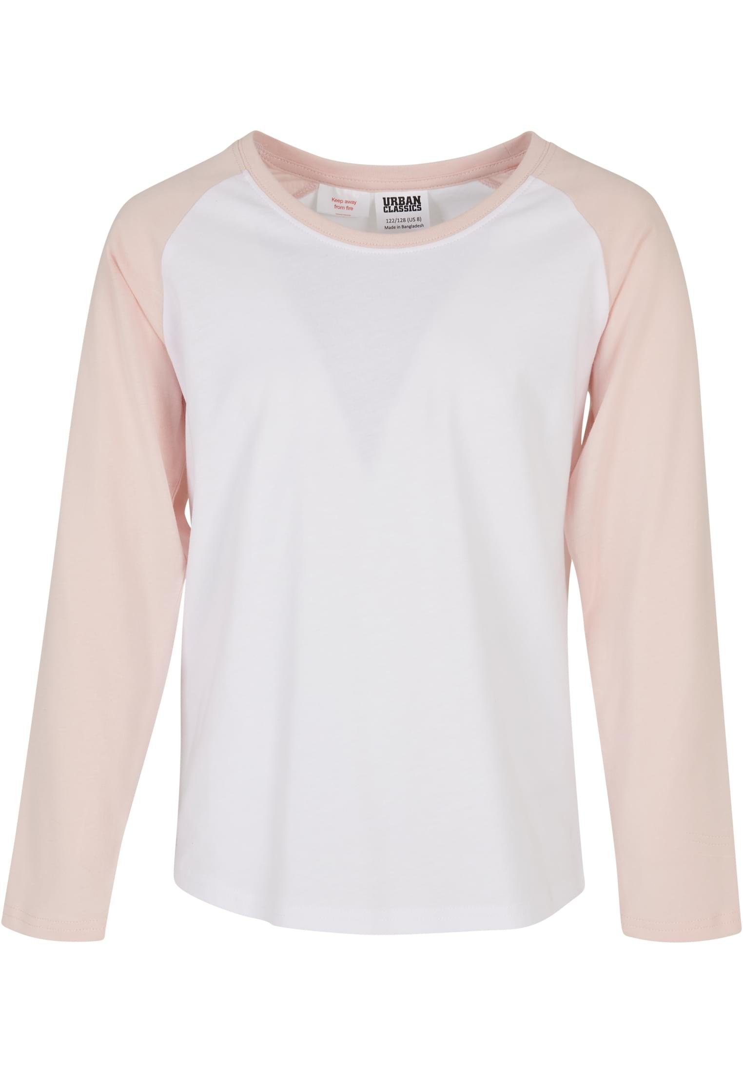 URBAN CLASSICS Kurzarmshirt Kinder Girls Contrast Raglan Longsleeve (1-tlg),  Stylisches T-Shirt aus angenehmer Baumwollmischung | T-Shirts