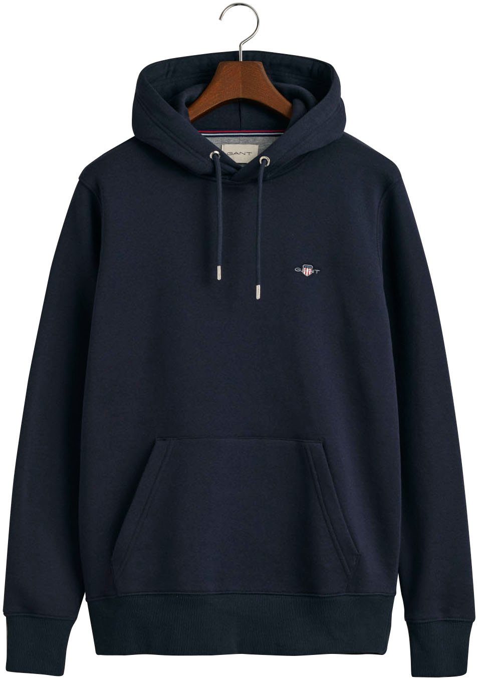 HOODIE auf REG Brust mit Gant Logostickerei der blue Hoodie evening SHIELD