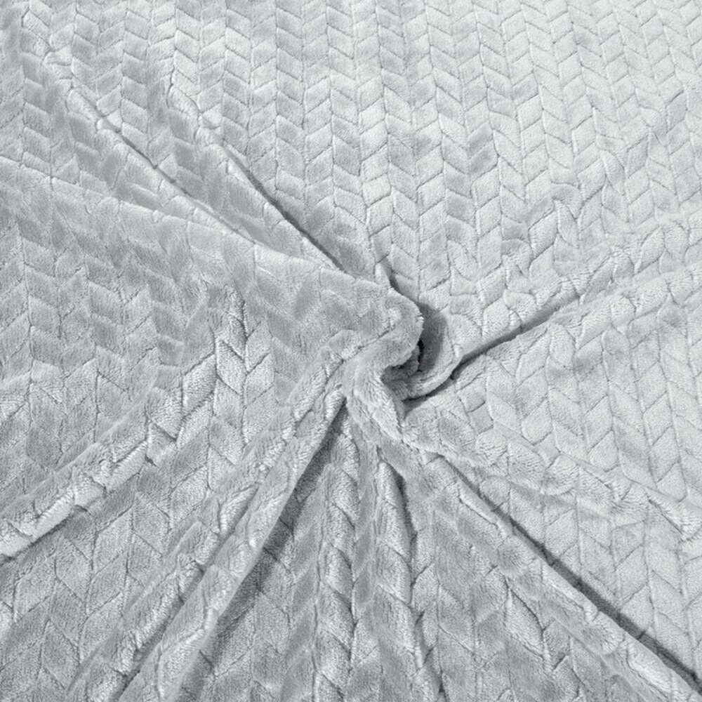 Eurofirany Design91 Cindy Coperta In Microfibra 170x210 Cm, Colore Acciaio. Plaid Morbidissimo E Trapuntato Per Letto E Divano, Eleganza Moderna.