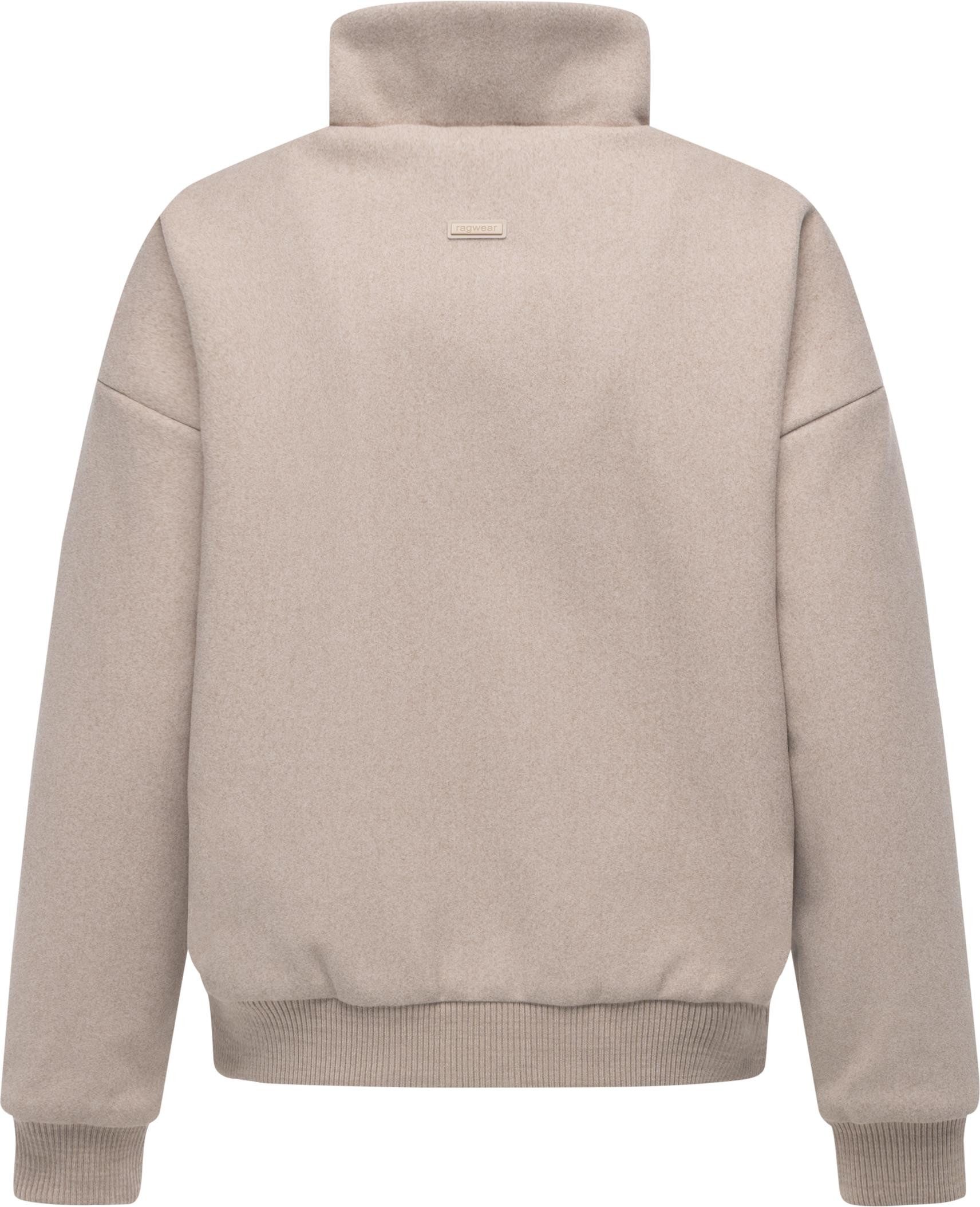 Ragwear Outdoorjacke Toscia angesagte oversized Übergangsjacke in Woll-Optik